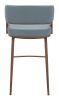 Poise Barstool Azure Gray & Walnut