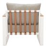 Welt Armchair Taupe & White