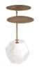 Anten Side Table Brass & White
