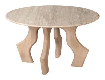 Eda Coffee Table White & Natural