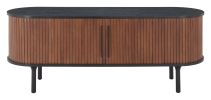 Koriana Entertainment Stand Black & Walnut