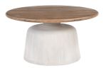 Goblet Coffee Table Brown & White