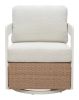 Gelo Swivel Chair White & Brown