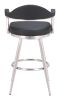 Vagur Swivel Barstool Black