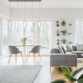 Sparkling Night Adjustable Acrylic Chandelier // 5 Light