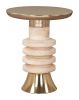 Ringar Side Table Gold & Natural