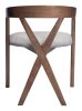 Cairo Dining Chair Dove Gray & Walnut