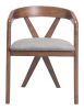 Cairo Dining Chair Dove Gray & Walnut