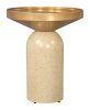 Cendre Side Table Gold & Beige