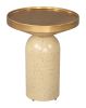 Cendre Side Table Gold & Beige