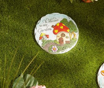 Garden Mushroom House Stepping Stone - Welcome to My Outdoor Decor