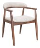 Goka Dining Chair Beige & Walnut