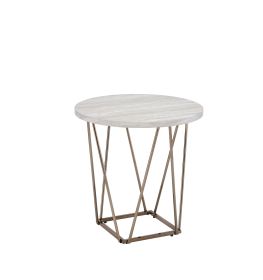 Rowyn - Faux Marble Top End Table - Gray