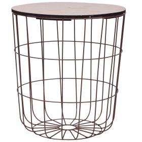 Coffee Table Copper Ø 15.6" MDF