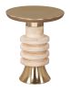 Ringar Side Table Gold & Natural