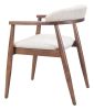 Goka Dining Chair Beige & Walnut