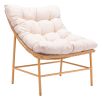 Merilyn Accent Chair Beige & Natural