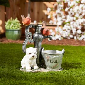 Little Pup and Water Pump Solar Light - Cute Dog Design with Energy-Efficient Solar Power