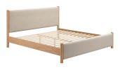 Hadi King Bed Beige & Natural