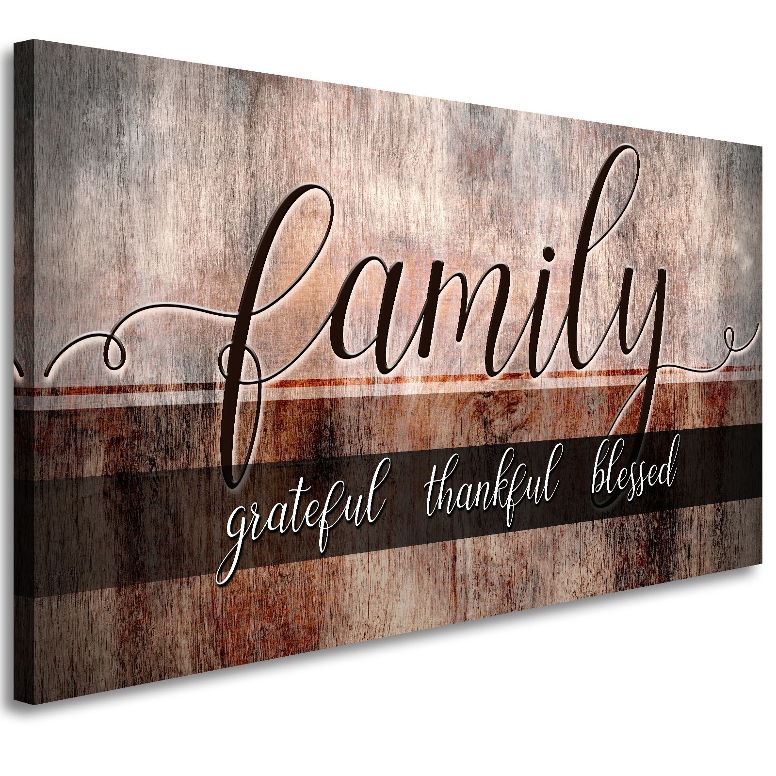 Canvas Wall Art for Living Room|Family Grateful Thankful Blessed|Family Wall Decor|Christian Wall Decor|Family Signs Canvas Prints Artwork Framed Pain Canvas Wall Art for Living Room|Family Grateful Thankful Blessed|Family Wall Decor|Christian Wall Decor|Family Signs Canvas Prints Artwork Framed Pain