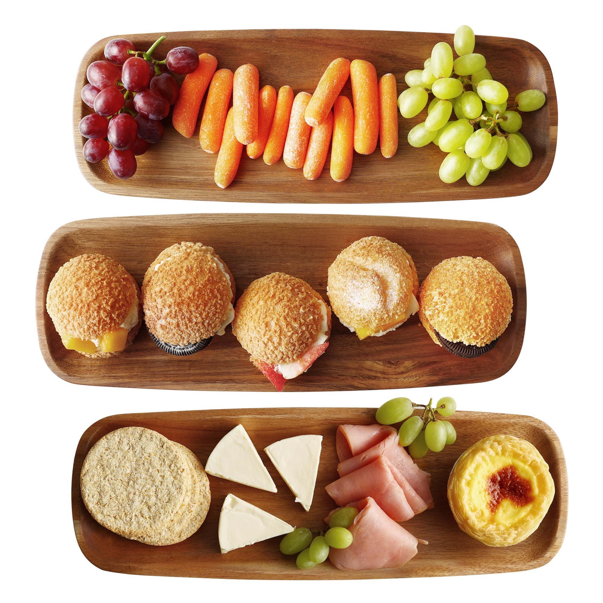 Hecef 3Pcs Charcuterie Board Platter Set, Acacia Wood Serving Tray Cheese Boards Dessert Table Display Set Hecef 3Pcs Charcuterie Board Platter Set, Acacia Wood Serving Tray Cheese Boards Dessert Table Display Set