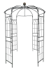 Metal Garden Arch Iron Garden Arbors Gazebo Dia81.3'' x 114.2'' High Birdcage Shape Pergola Pavilion for Wedding CeremonyOutdoor Black