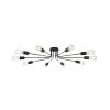 10 Light Sputnik Chandelier Black Ceiling Light Semi Flush Mount Light Ceiling Lamp