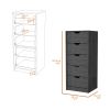 Dillon 5 Narrow Drawer Dresser, Tall Chest of Drawers