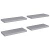 Floating Wall Shelves 4 pcs Gray 23.6"x9.3"x1.5" MDF