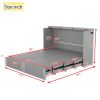 Queen Size Murphy Bed Wall Bed with drawer and a set of Sockets & USB Ports, Pulley Structure Design, Gray