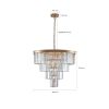 Contemporary Crystal Modern Chandeliers Crystal Ceiling Chandelier 4 Tier Golden Chandelier Lighting for Dining Room Living Room Bedroom (Bulbs Not In