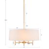 5-Light White Drum Shade Chandelier