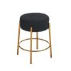 24" Tall, Round Bar Stools, Set of 2 - Contemporary upholstered dining stools for kitchens, coffee shops and bar stores - Includes sturdy hardware sup
