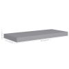 Floating Wall Shelves 4 pcs Gray 23.6"x9.3"x1.5" MDF
