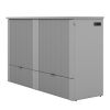 Queen Size Murphy Bed Wall Bed with drawer and a set of Sockets & USB Ports, Pulley Structure Design, Gray