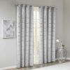 Total Blackout Metallic Print Grommet Top Curtain Panel(Only 1 Pc Panel)
