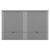Queen Size Murphy Bed Wall Bed with drawer and a set of Sockets & USB Ports, Pulley Structure Design, Gray
