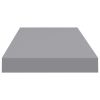 Floating Wall Shelves 4 pcs Gray 23.6"x9.3"x1.5" MDF