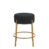 24" Tall, Round Bar Stools, Set of 2 - Contemporary upholstered dining stools for kitchens, coffee shops and bar stores - Includes sturdy hardware sup