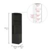 Kava Being Corner Bar Cabinet, Glass Rack, Double Door Cabinet, Eight Built-in Wine Rack-Black