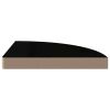 Floating Corner Shelves 4 pcs High Gloss Black 13.8"x13.8"x1.5" MDF
