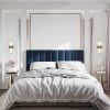 Resin Imitation Marble Texture Wall Light with Black Iron Metal Frame,Set of 2,Elegant Lighting Fixtures for Hallways,Bathrooms,and Bedrooms (Only Ind