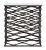 Duke Side Table White & Antique Bronze