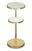 Marc Side Table White & Gold