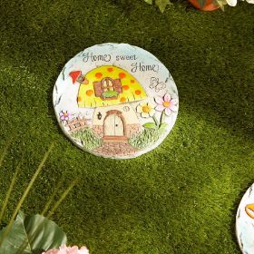 Home Sweet Home Stepping Stone - Decorative Garden Pathway Stone for Outdoor Home Decor