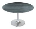 Metropolis Dining Table Gray & Silver
