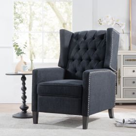 27.16" Wide Manual Wing Chair Recliner (Color: Black)