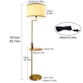 Depuley Nordic Vertical Gold USB Charging Floor Lamp Pole Floor Light Drum Shade Simple Luminaire for Bedroom Living Room Office (Color: 220-240V, Lampshade Color: style 1 - gold)