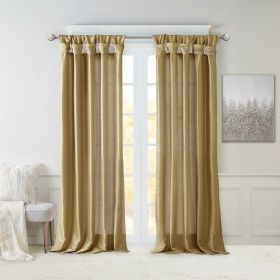 Twist Tab Lined Window Curtain Panel(Only 1 Pc Panel) (Color: as Pic)