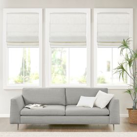 Linen Blend Light Filtering Cordless Roman Shade (Color: as Pic)